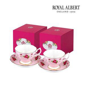[갤러리아] 로얄알버트 뉴황실장미 커피 2인조(핑크)