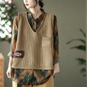 여성 오버핏 조끼 박시 니트 베스트 vs-30