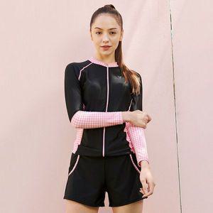 [NS홈쇼핑]제테스 여성 체크 집업 래쉬가드 긴팔 상의 3S3804[33105925]