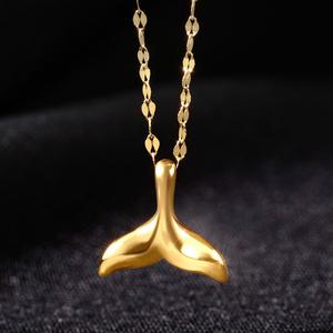 [골드팡] 18k 통통고래꼬리 펜던트