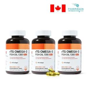 파마젠 알티지 오메가3 1300mg 180정 3개 18개월분 EPA+DHA 1200mg/혈행개선/기억력개선/임산부,입시생 영양,저온 초임계추출