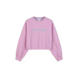 [탑텐밸런스](의정부점) 여성 BALANCE 더블니트 크롭 그래픽 스웨트 셔츠 MBE5TR2201