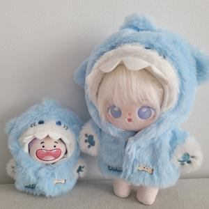 지오몽 20cm 인형옷 베이비샤크 퍼코트 무속성  솜 15cm 10cm 아이돌 인형 옷