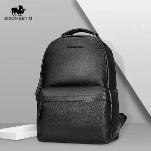 [하프클럽/바이슨데님]BISON DENIM 바이슨데님 소가죽 15인치 노트북 백팩 가방 N20321-1B