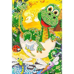 [OFM6Q028]공룡과 친구들 보석십자수 이젤세트 10x15