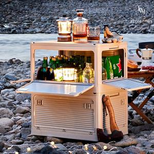 접이식 캠핑 박스 테이블 폴딩 오픈형 다용도 수납 트렁크