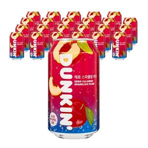 던킨 제로 스파클링 자두 350ml 24개