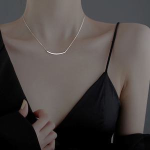 925 실버 스마일 스틱 은 목걸이 