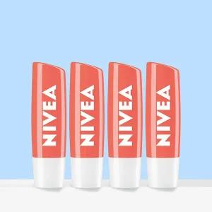 니베아 립케어 피치 샤인 4.8g x 4개