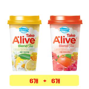 덴마크 테이크얼라이브 레몬캐모마일 300ml x 6개 + 자몽히비스커스 300ml x 6개