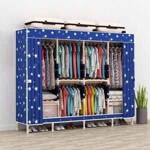 주홍 조립식 수납장 비키니 옷장 옷걸이 행거 이불장