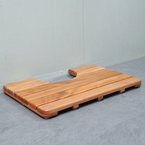 수지매트 마호가니 프리미엄 원목 발판 홈형