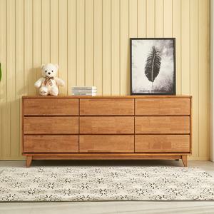 삼식이 3단 1800 월넛C 원목 와이드 서랍장 대형 광폭 수납장