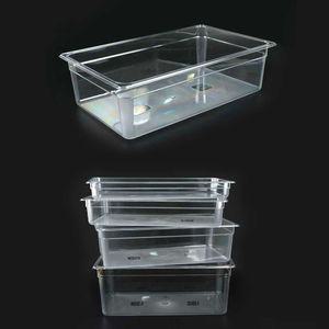 높이 10cm FULL 사이즈 PC 밧드 바트 받드 뚜껑별도 사각 밧드 업소용바트 투명 플라스틱 보관