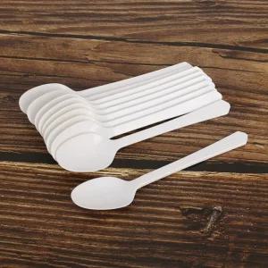 (이라이프) 다회용 수저 10개입(백색)/일회용/숟가락/스푼/플라스틱/1회용/숫가락/디저트/빙수/프라스틱