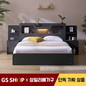 상일리베가구 로이스 LED 수납 침대SET+본넬매트 Q(퀸)