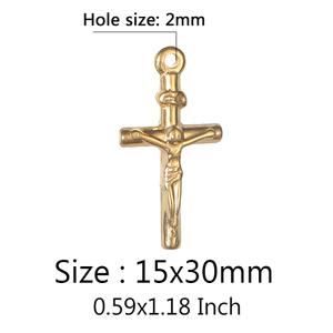 가톨릭성물방 목걸이용 스테인리스 스틸 펜던트 가톨릭 종교 주얼리 제작 십자가 액세서리 5PCs로트