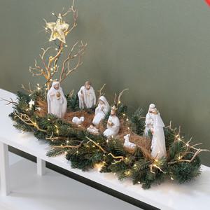 크리스마스 장식 성탄절 가랜드 센터피스 빛으로 오신 아기예수 60cm 교회 데코 행사 촬영 꾸미기 피규어