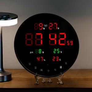 루미너스 특대형 WIFI 무빙 초 레드 디지털 전자 벽시계 LED 시계 거실 사무실 무소음 벽걸이 인테리어