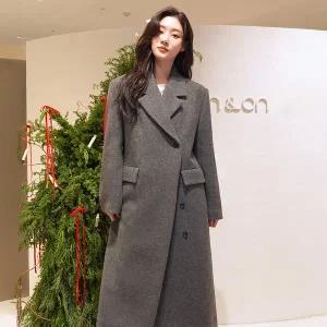 [온앤온](대전신세계)[정채연 착용] 히든버튼 맥시 코트 NEW4WHA24