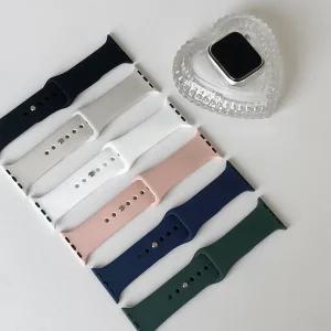 애플워치 실리콘 스트랩 11 10 9 8 7 6 5 4 SE 2 울트라 호환 시계줄 밴드