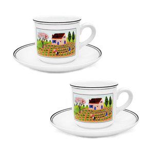 [빌레로이앤보흐] 디자인나이프 커피컵앤소서2세트