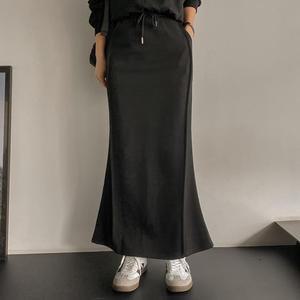 [시크릿라벨] [밴딩/보정핏] 머메이드 슬릿 롱 스커트