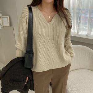 [시크릿라벨] 심플데일리브이넥니트