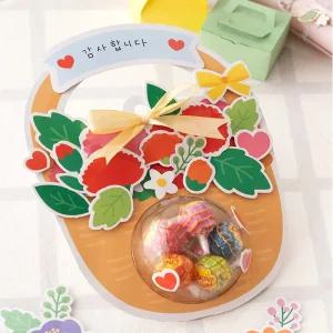 사탕 종이 꽃바구니포장 선물 만들기단품 카네이션/답례품/상자/봉투/박스/간식/어린이집/가방/생일/유치원