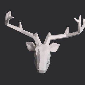 촬영소품 벽걸이형 벽장식 장식품 조각상 사슴 거실 (WFFSOY8)