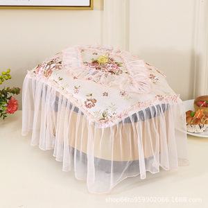 전기밥솥커버 방염 보호 먼지차단 덮개 자수 보자기 천 레이스 가리개 주방 에어프라이어 다용도 먼지