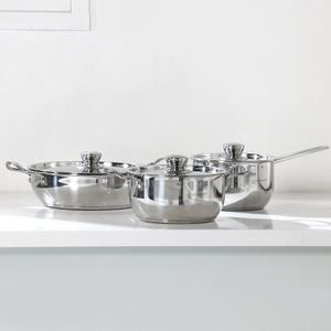 가이타이너 슈라우프 인덕션 스텐냄비 3종 세트 GTC-SUIHS6P8C4