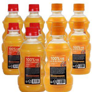 빙그레 제주 삼다향 100% 착즙 감귤주스 320ml 혼합10입 (천혜향5입+레드향5입)