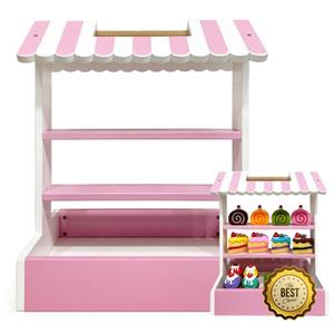 유치원 핑크 가게놀이 판매대 원목 시장놀이 교구장 소꿉놀이 어린이날