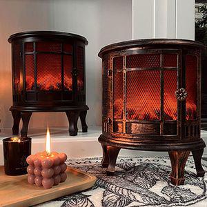 앤틱벽난로30 반타원 무드등 앤티크 불멍 실내용불멍 실내벽난로 특이한무드등 캠핑무드등