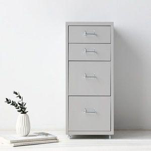 [오너클랜]오피스 사무실 철제서랍장 4단 이동식 책상서랍장