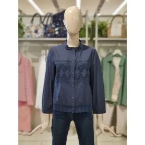 [갤러리아] 크로커다일레이디 펀칭 레이스 블루종 블라우스 CLDFBL113