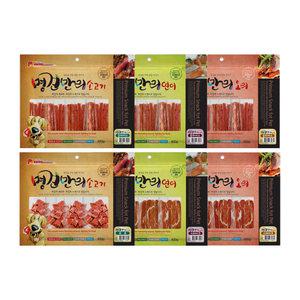 명견만리 400g 강아지간식 대용량 소고기/오리고기/연어