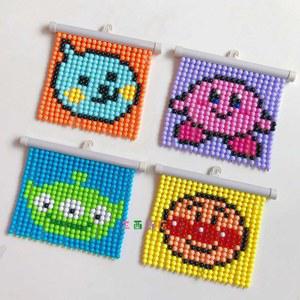 캐릭터 DIY 딸기 비즈발DIY 비즈발 만들기 키트 명화 가족 재료 디자인 입구 구슬발