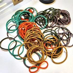 머리고무줄 대용량 여성 머리끈 100개 컬러-WFEC800