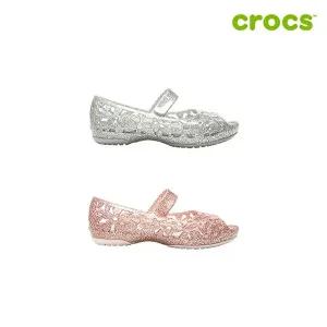 [크록스][크록스 정품] 이사벨라 플라워 플랫 아동샌들 205461 2종 택1