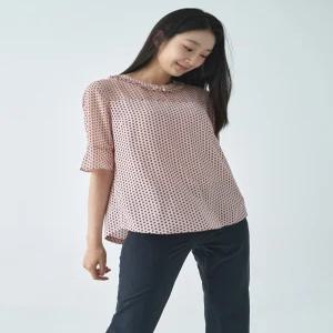 [지센]도트 러플 카라 블라우스 LFWSO413_PK
