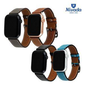 [기타][NIVADA] 니바다 애플워치 스트랩 4종 가죽밴드 5007 7 SE 6 5 4 3 2 1 세대 42 44 45mm