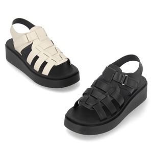 엘칸토 마쯔 여성 통굽 피셔맨 캐주얼 샌들 4.5cm LCWW98M526