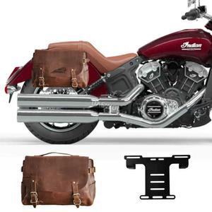 사이드 백 인디안 스카우트 복고풍 바이크 가방 랙