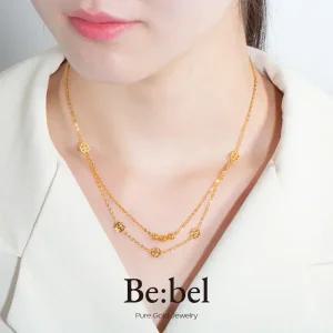 순금목걸이 7.5g 24k 여자 디자인 클로버 비벨 두돈 2돈