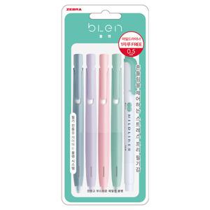 제브라 블렌 볼펜 4본+마일드라이너 형광펜/선물세트