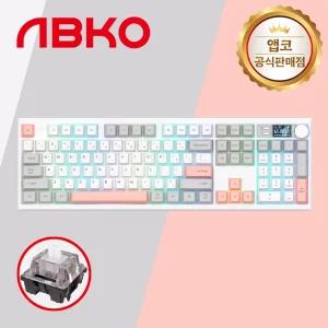 앱코 AS104 무선키보드 핑크그레이 조약돌 슈팅스타축