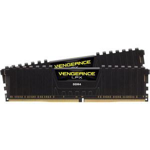 코르세어 복수 LPX DDR4 RAM 64GB(2x32GB) 3200MHz CL16-20-20-38 1.35V 인텔 AMD 데스크톱 컴퓨터 메모리 - 블랙(CMK64GX4M2E3200C16)