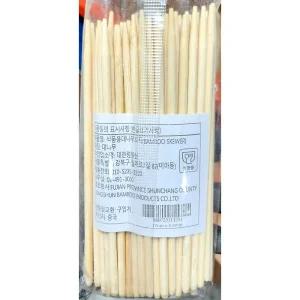핫바용 꽂이 대나무 굵은 원형 100입 x 17cm/꼬지/양꼬치/산적/꼬치/바베큐/고기/구이/나무/어묵/과일/막대